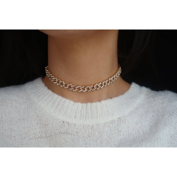 Iced Out Diamond CZ Miami Cuban Link Chain, 9mm Cuban Link Choker - Picture 7 of 7